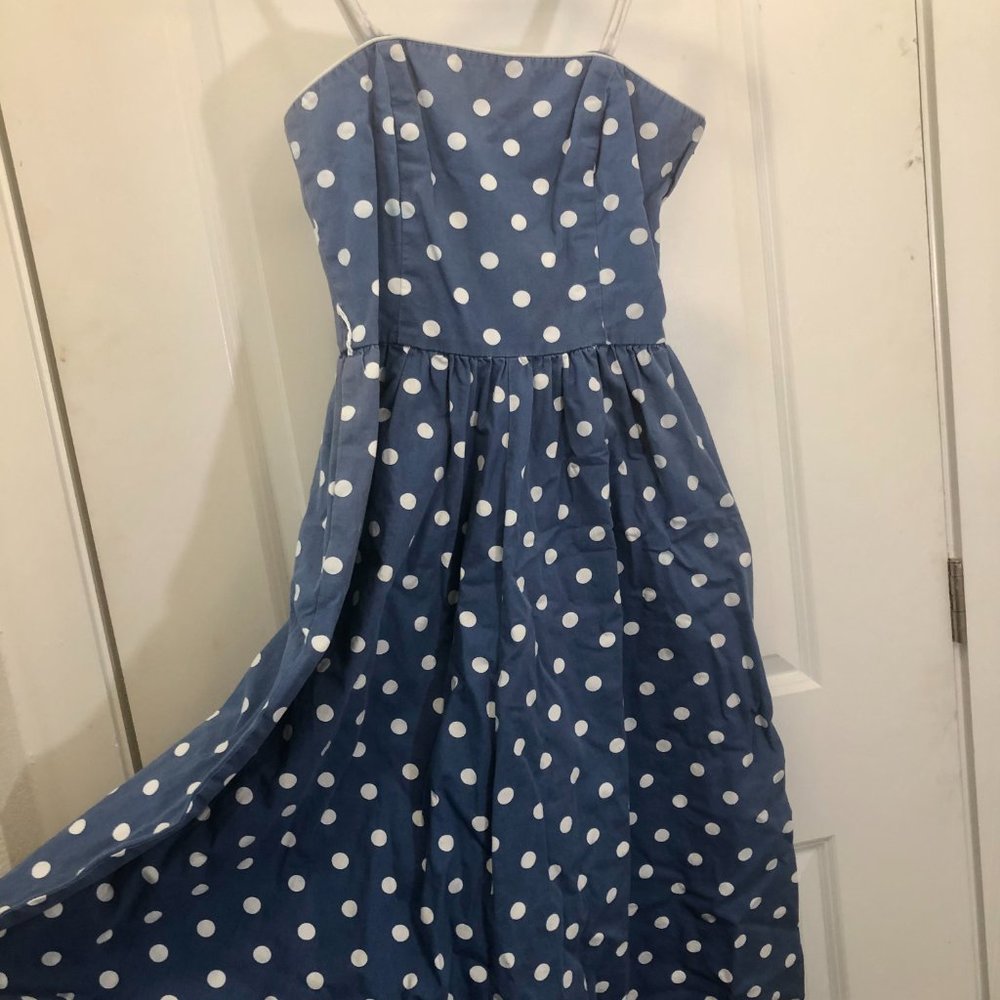 Vintage Lanz Original Polka Dot Summer/Sun Original Spaghetti Strap Dress